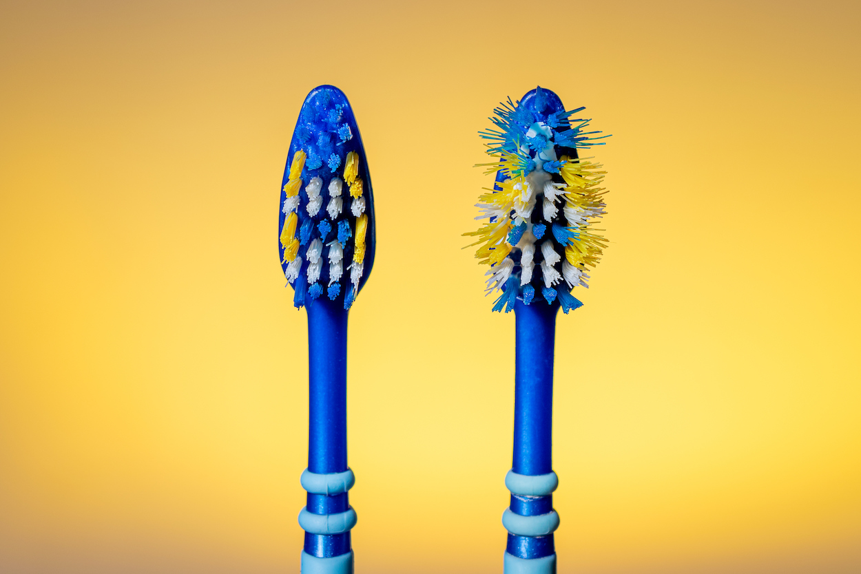 brushing teeth too hard, aggressive brushing, dentist in Bedford