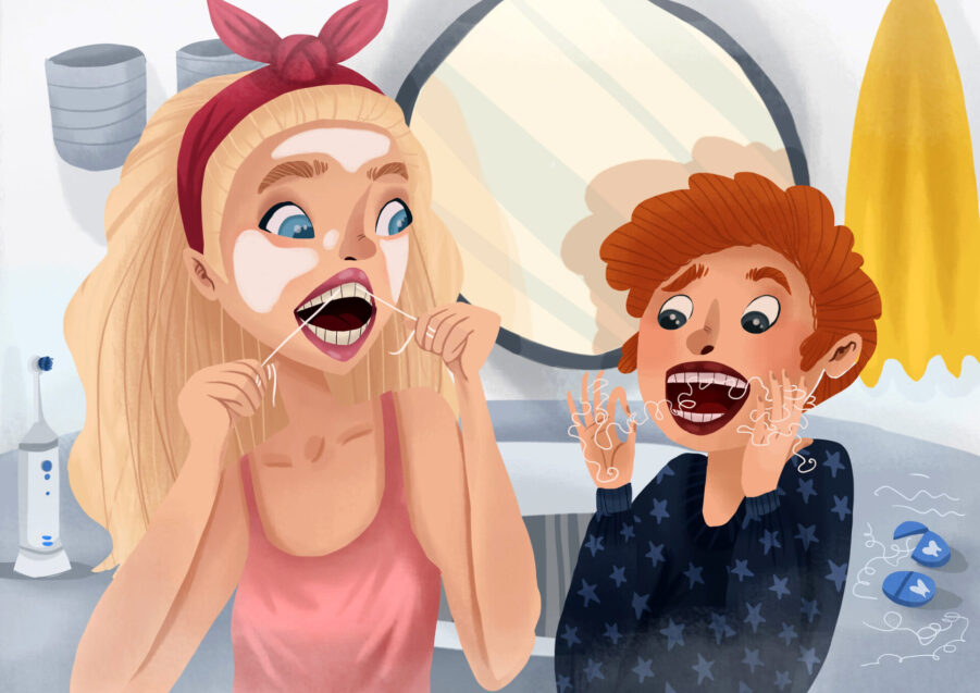 teach your kids to floss, kids oral hygiene, flossing tips for children, Family Dentistry of Bedford, Bedford TX dentist, Dr. Jeff Davis, children's dental care, flossing for kids